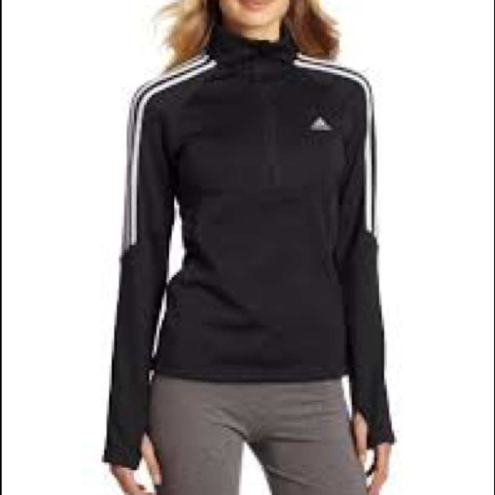 Adidas three quarter zip jacket